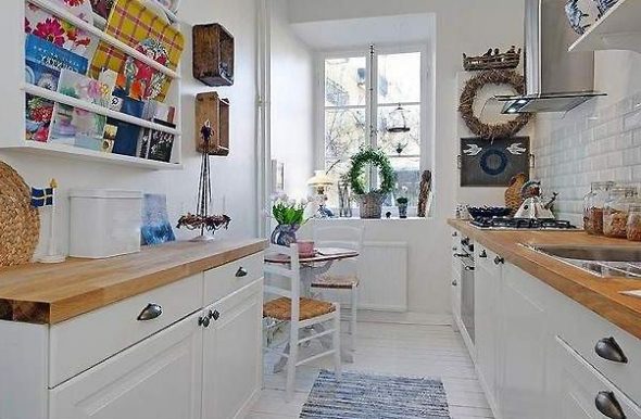 set de cuisine en blanc
