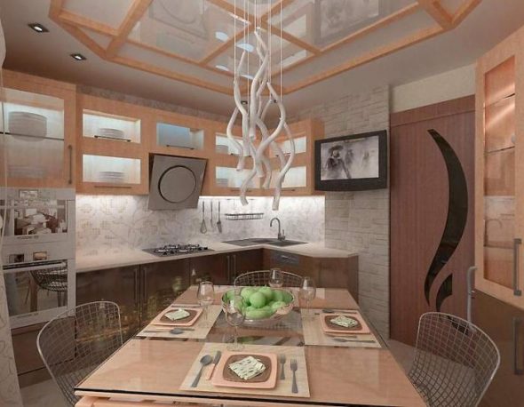 set de cuisine à l'intérieur de la cuisine