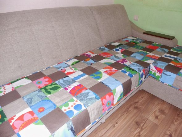 housse de canapé en patchwork