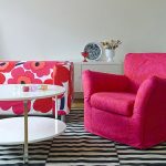 housse de chaise rose