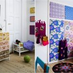 armoire décorée en tissu