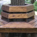 banc autour d'un arbre
