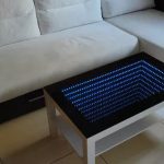 tafel met oneindig effect in het interieur