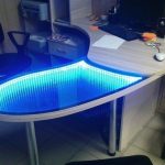 tafel met het effect van oneindig werken