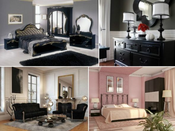 options pour les meubles noirs à l'intérieur