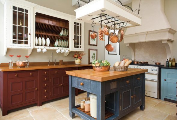 barra de cocina de estilo inglés
