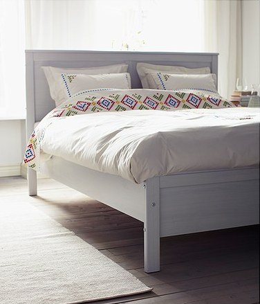 Lit double blanc d'Ikea
