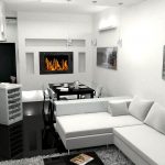 mobilier blanc et noir combiné