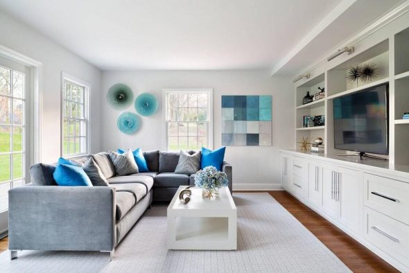 blanc à l'intérieur du salon