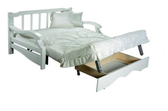 Sofa d'accordéon blanc