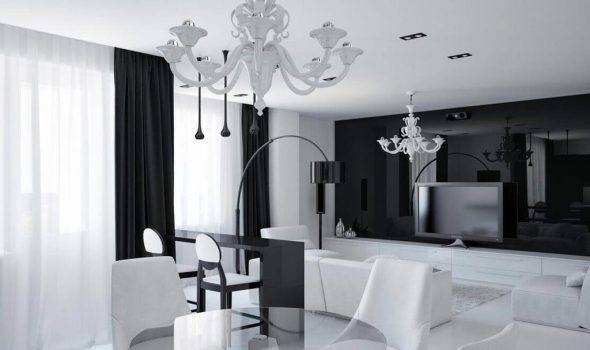 noir et blanc à l'intérieur