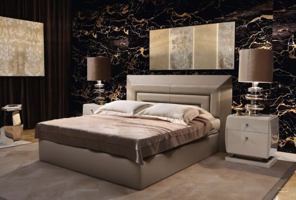 Lit double dans un style moderne
