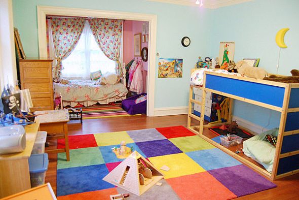 Tapis lumineux dans la pépinière