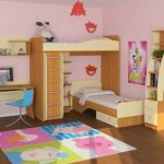 Meubles dans la chambre des enfants pour la fille
