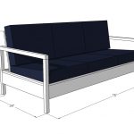 Schéma approximatif de la taille du canapé