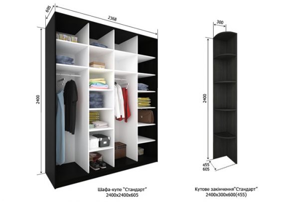 Tailles de la garde-robe Standard