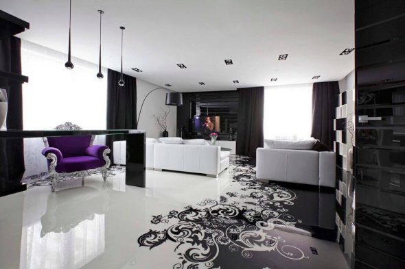 combinaison de blanc et de noir