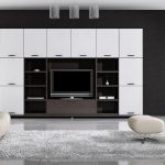 mobilier blanc de couleur noire