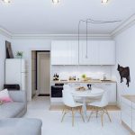mobilier blanc dans un petit appartement