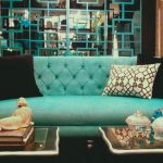 canapé turquoise