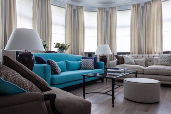 canapé turquoise