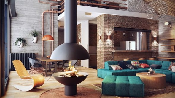 mezzanine turquoise