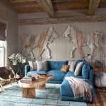 canapé turquoise moderne