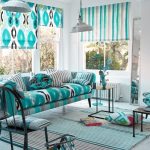 canapé turquoise clair