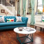 canapé turquoise accent brillant