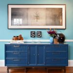 commode bleue