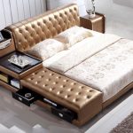 beau lit en cuir