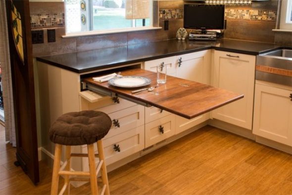 table coulissante pour la cuisine
