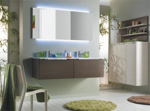 éclairage dans la zone du miroir