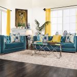 canapé turquoise moderne