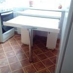 table coulissante blanc
