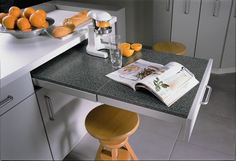table coulissante pour la cuisine