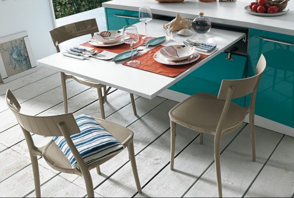 table coulissante pour la cuisine