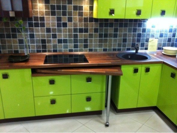 MDF table coulissante
