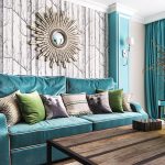 canapé turquoise clair