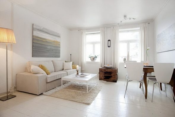 Sol blanc dans l'appartement