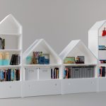 Rayonnage pour enfants en forme de maison