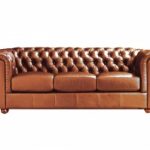 Canapé Chester en cuir marron