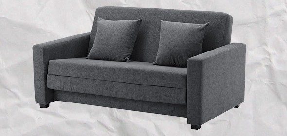 Giường sofa ikea màu xám đen