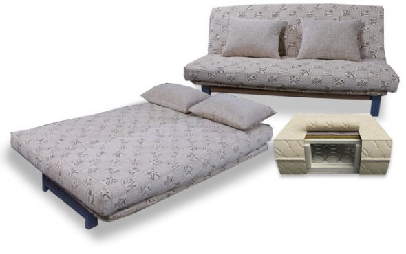 Slaapbank met orthopedisch matras in plaats van kussens