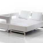 canapé lit avec matelas orthopédique blanc