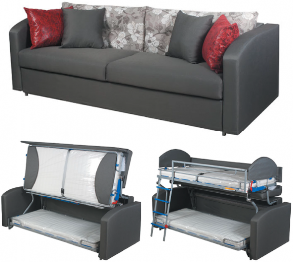 Canapé transformable en lit superposé