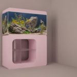 Cabinet d'image sous l'aquarium