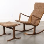 fauteuil élégant avec repose-pieds