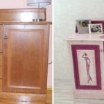 Commode avant et après retravail