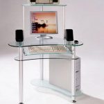 Table d'ordinateur en verre